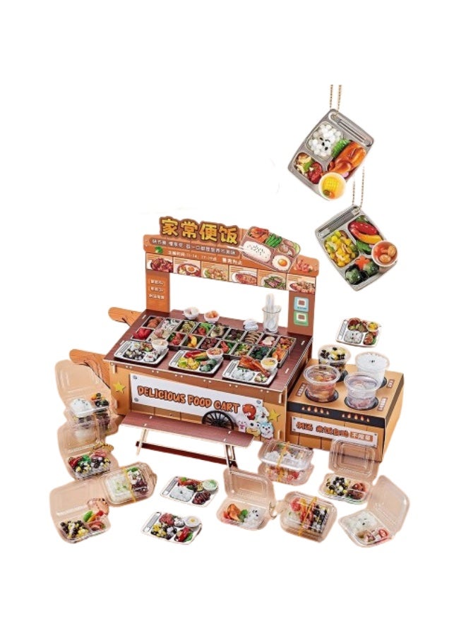 Pretend play toys for boys and girls, DIY food trucks for kids, DIY kitchen toys for kids, realistic food ingredients, suitable for children aged 6 and up, a perfect gift for children aged 6 and up.